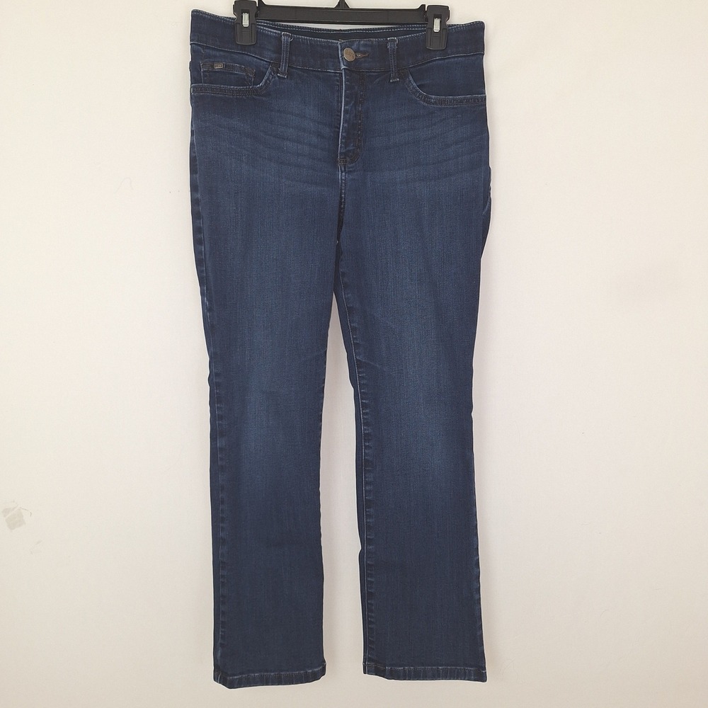 Y2K Denim Jeans Classic Casual Lee Flex Motion Straight Leg 10 Short Regular Fit